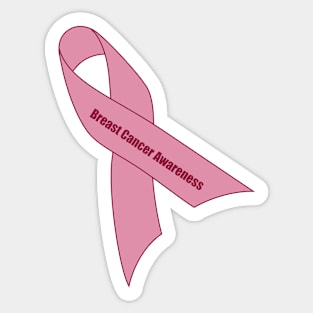 Pink Breast Cancer Awareness Ribbon Sticker